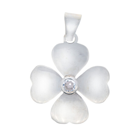 Colgante de plata 925 y circonia TRÉBOL Colgante de plata 925 y circonia TRÉBOL