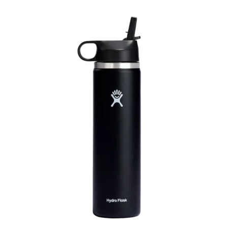 Botella Hydro Flask 24 Oz Wide Flex Straw Cap Negro