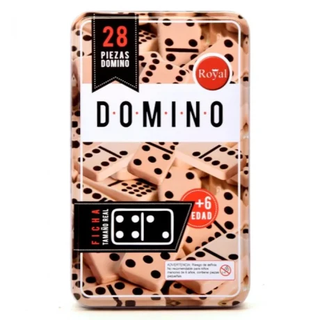 Dominó en Lata Royal con 28 Piezas y Caja de Lata 001