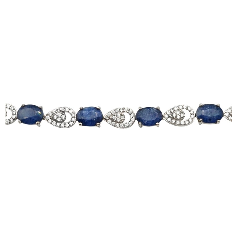 Pulsera lagrima-Plata 925-Piedra zirconia y zafiro-PU3016 conpiedra