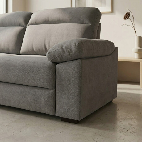 Sofá Owen - Tela Microfibra - 3 cuerpos 12091 (Gris)