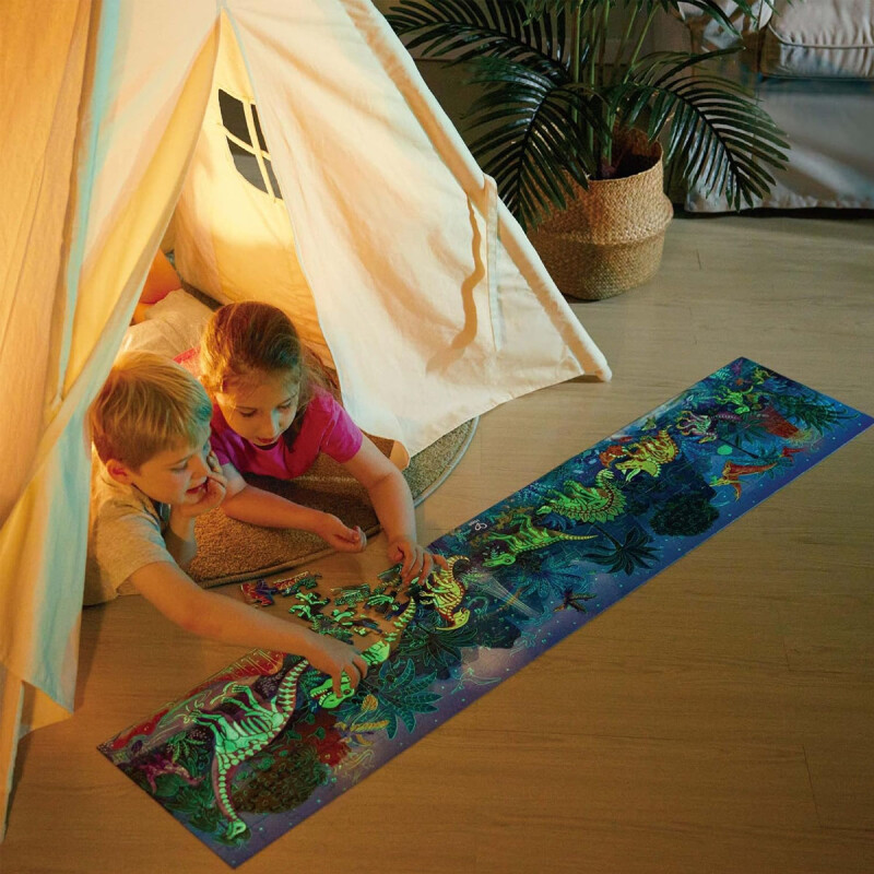Puzzle Dinosaurio Glow 1.5 m 200 piezas Hape Puzzle Dinosaurio Glow 1.5 m 200 piezas Hape