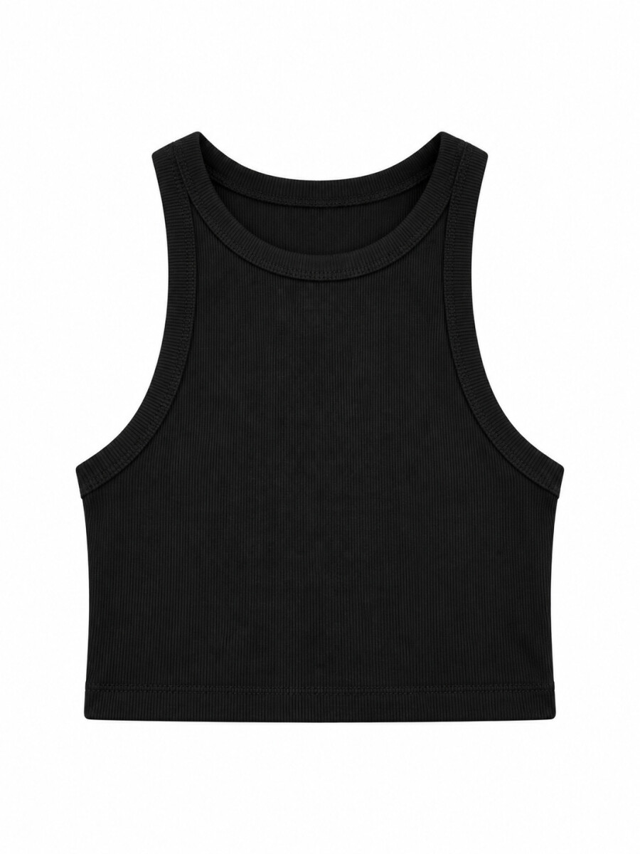 MUSCULOSA LARA - NEGRO. 