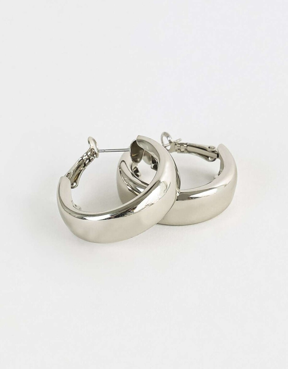 Argollas Gruesas - Plateado 
