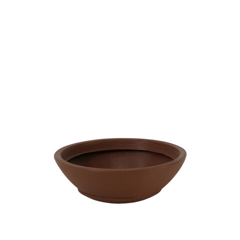 Maceta "INDI" Ø40 x 13cm. marrón con plato -TRAMONTINA TD0321
