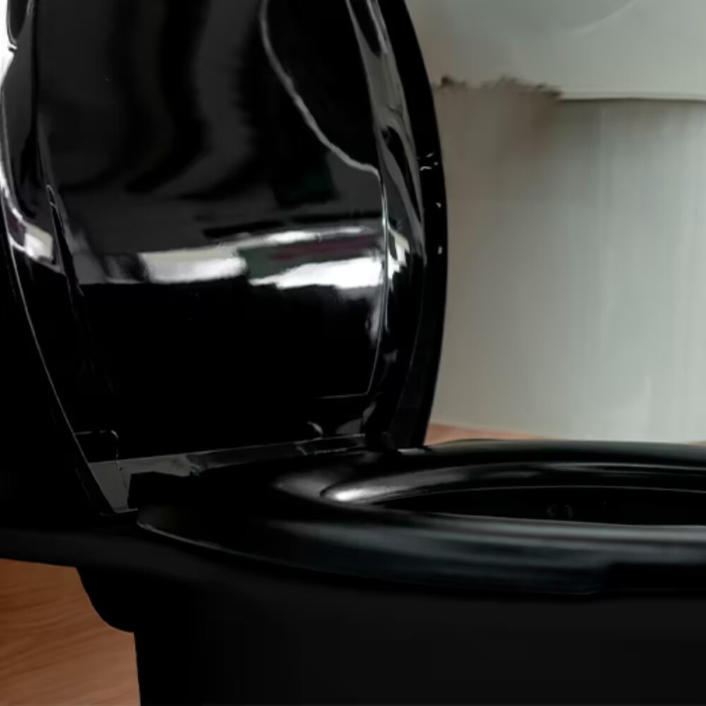 Tapa inodoro Oval plástica acolchada Negro Tapa Inodoro Oval Plástica Acolchada Negro