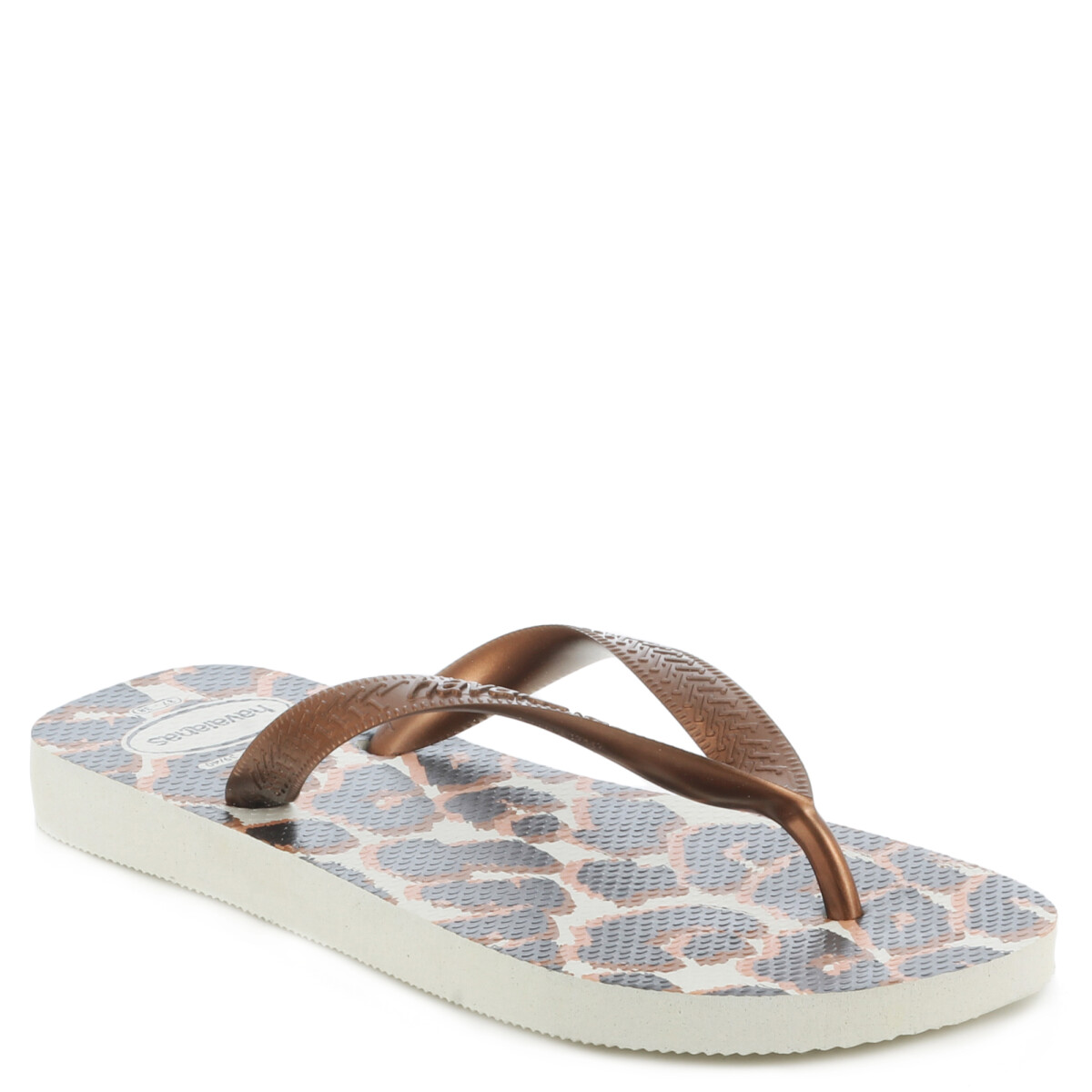 Sandalia de Mujer Havaianas Top Animals - Blanco - Cobrizo 