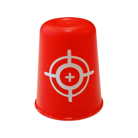 Pistola Lanzadora + 10 Pelotas Juguete + Vasos Rojo