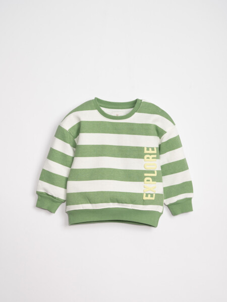 Buzo deportivo estampado Rayas Verde