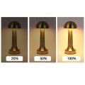 Lampara De Mesa De Luz Led Recargable Dorado