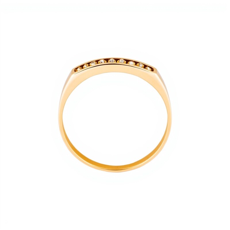 Anillo-Oro bajo-Piedra zirconia-AN8008 conpiedra