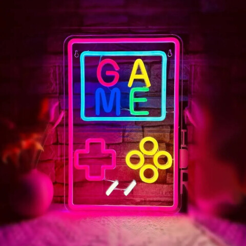 Letrero Neon Cuadro Led Consola Retro Gamer Usb LETRERO NEON "CONSOLA HY-7848