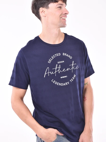 REMERA SELECTED AZUL OSCURO