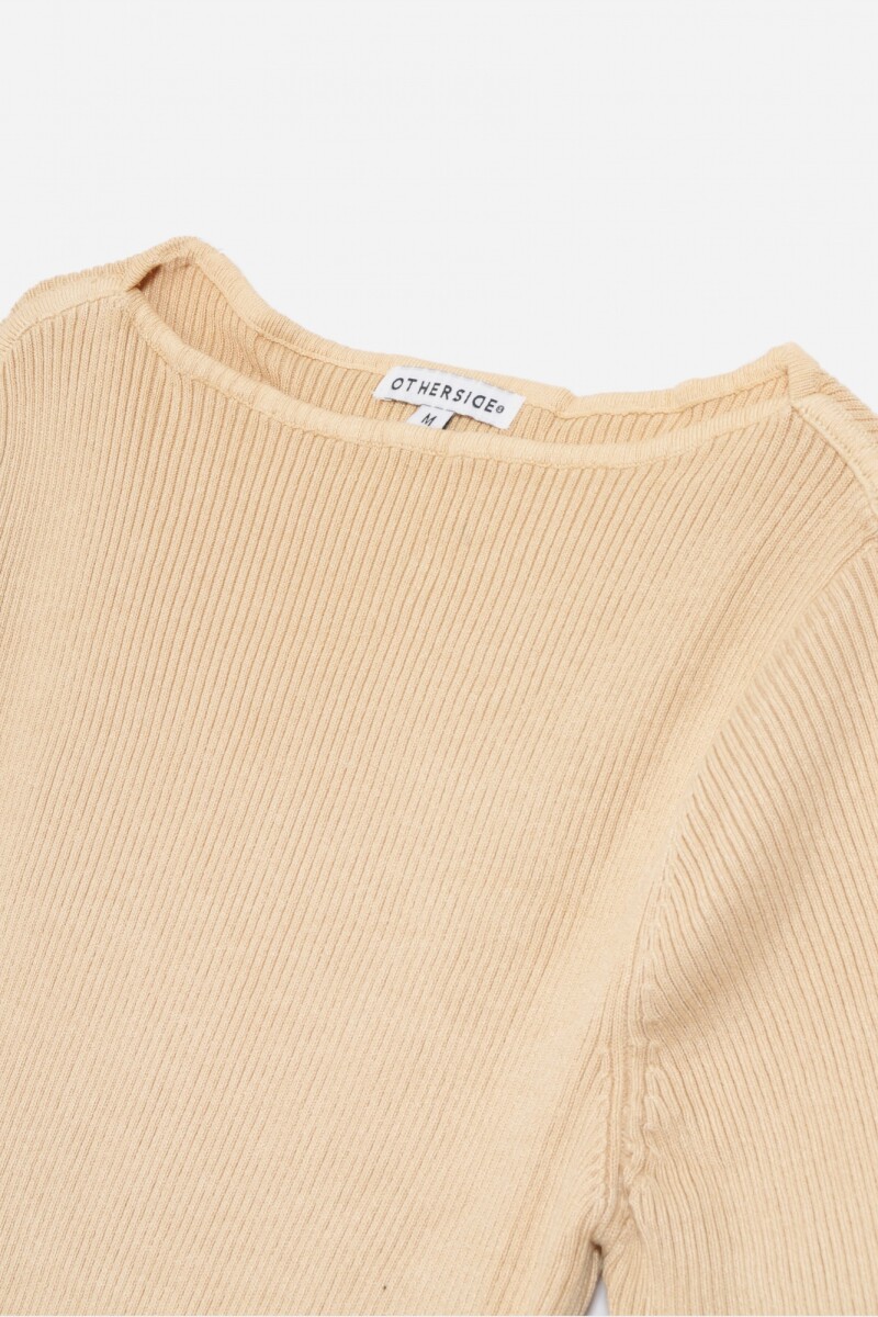 Sweater cuello bote KHAKI