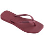 Slim Square Logo Metallic - Mujer Amaranto