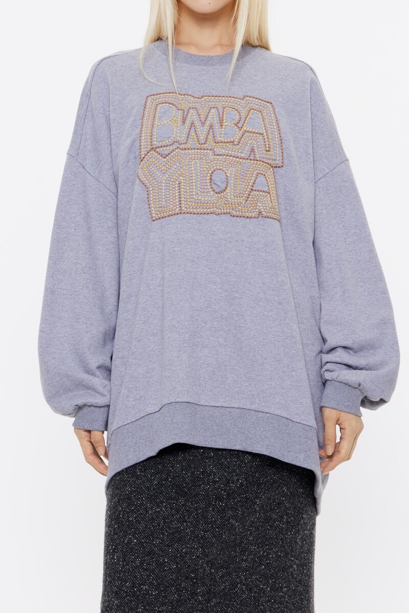 SUDADERA OVERSIZE LOGO BORDADO 