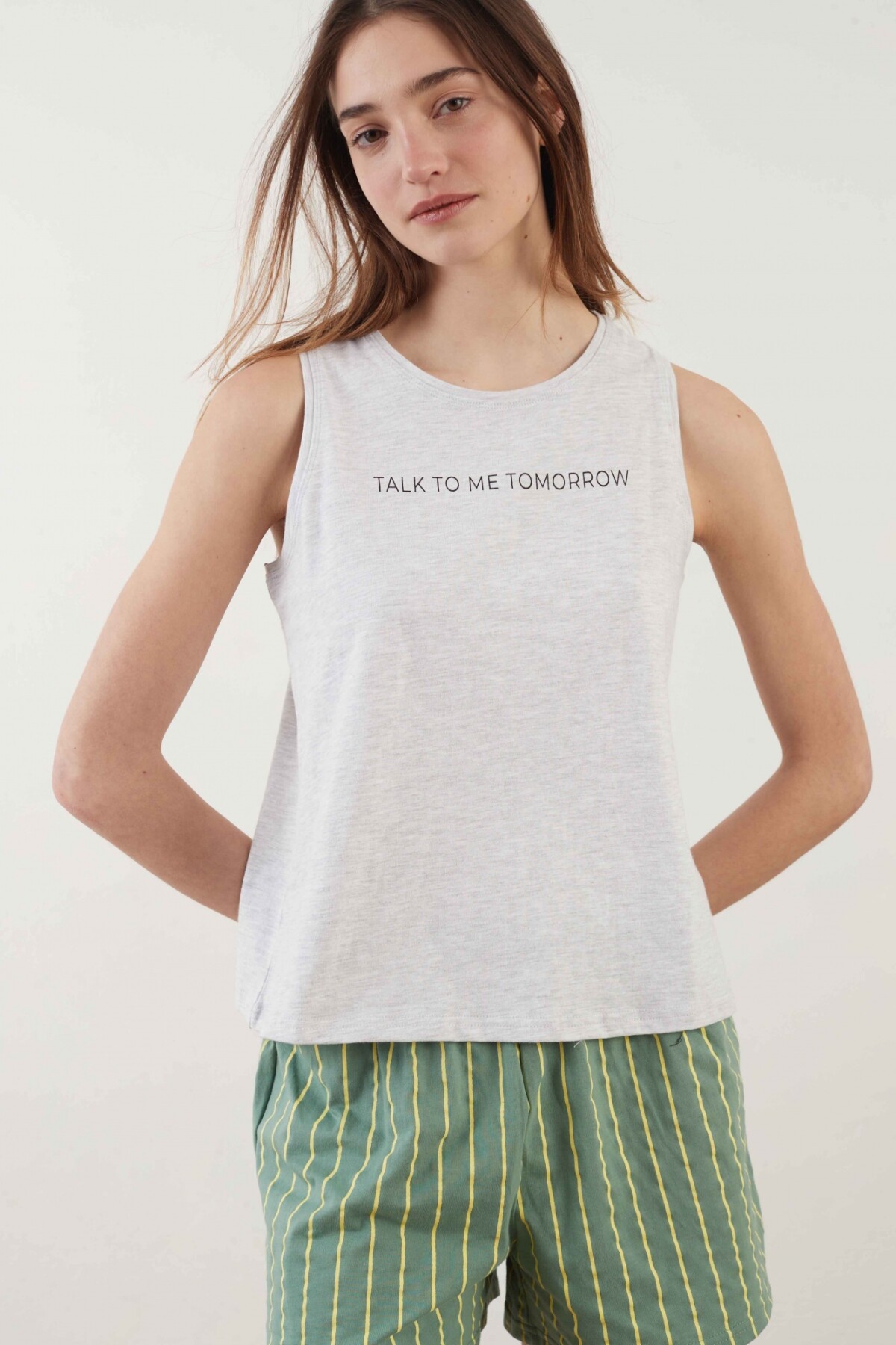Musculosa Frey Gris Melange