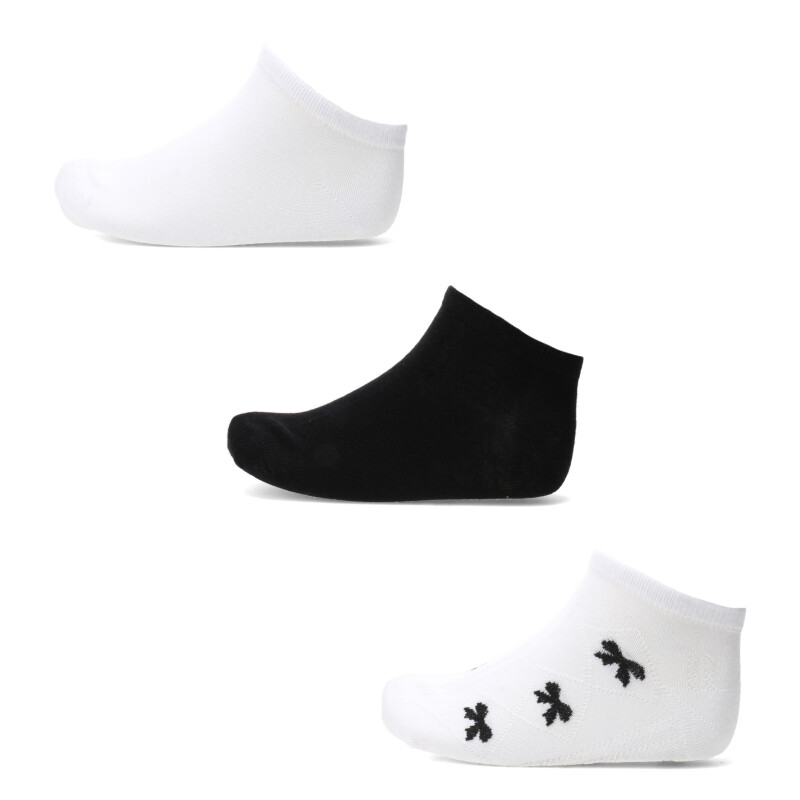Medias de Mujer Miss Carol trainer pack x3 Blanco - Negro
