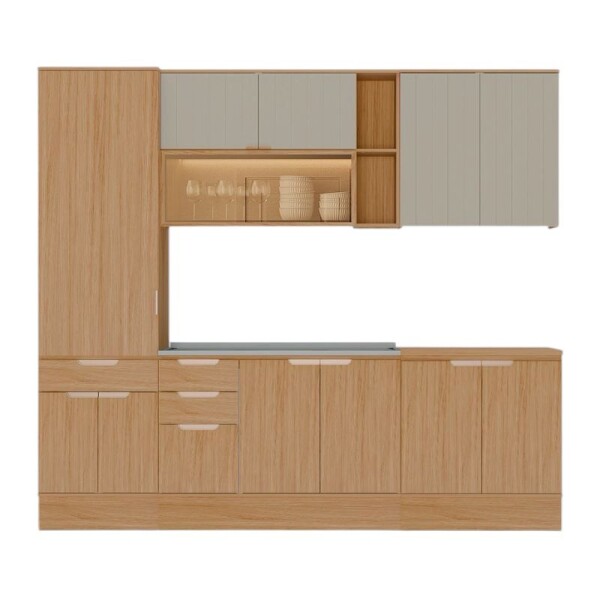 COCINA MODULADA 2.60 MT CEDRO/SALVIA - ALMA COCINA MODULADA 2.60 MT CEDRO/SALVIA - ALMA