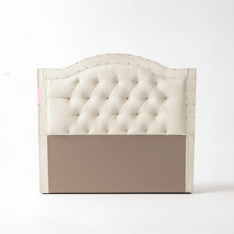 Respaldo Curvo De Sommier Ltc De Madera Forrado En Suede Marfil Respaldo Curvo De Sommier Ltc De Madera Forrado En Suede Marfil