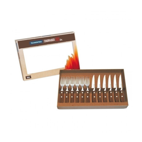 Juego de Cubiertos Tramontina Para Churrasco 12 piezas Marrón