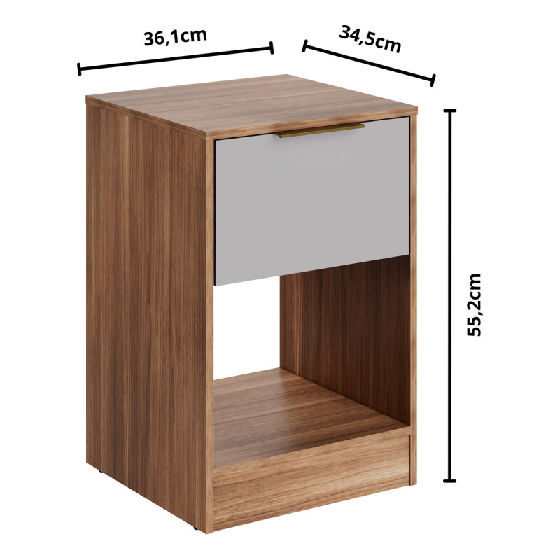 Mesa De Luz Moderna Dormitorio Para Cabecera Moderna Paris Beige