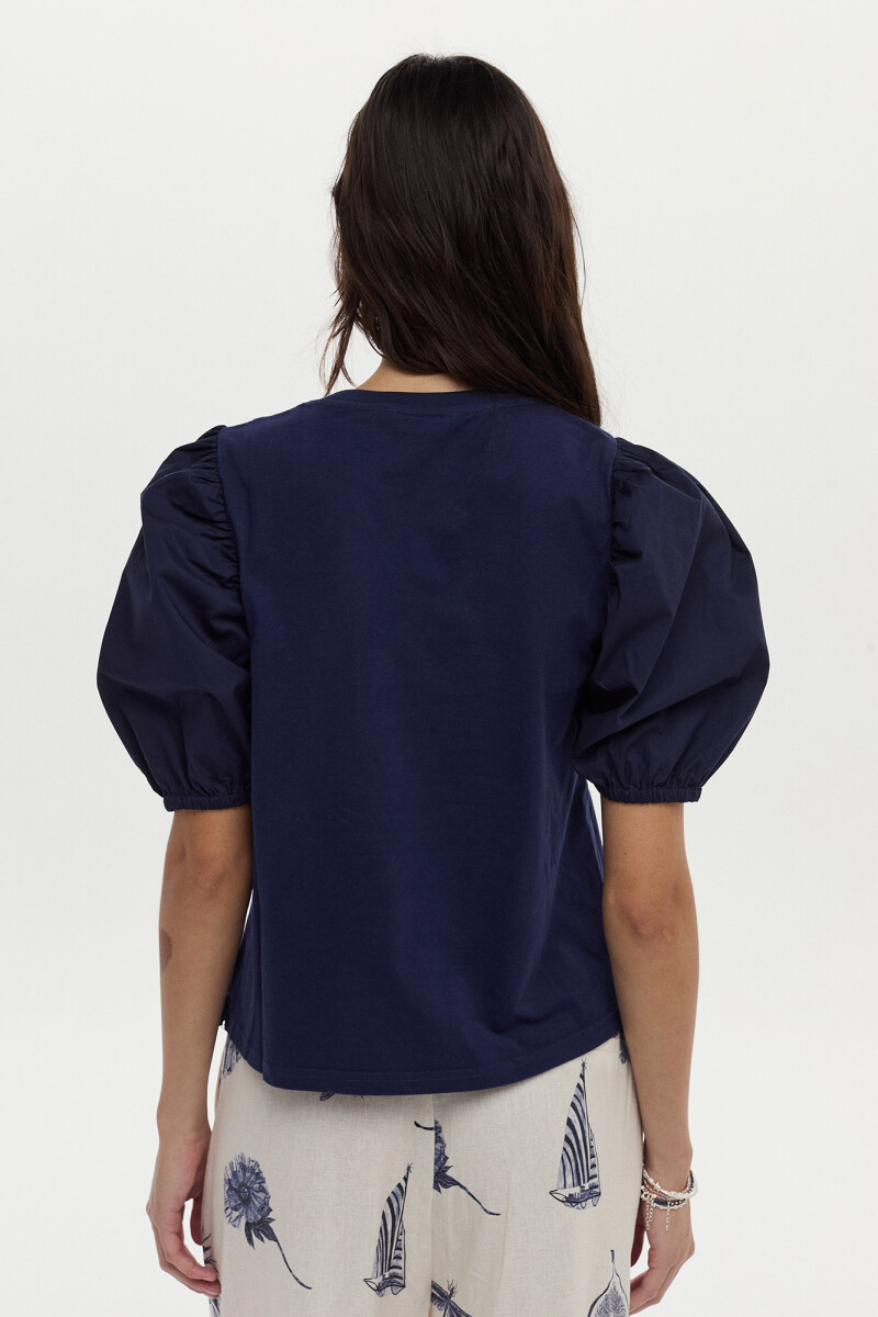 Blusa Rosa Azul Marino