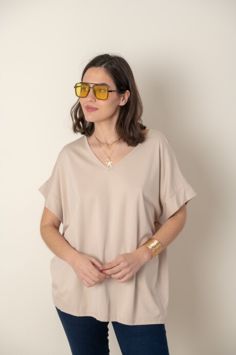 REMERA BIANCA Beige