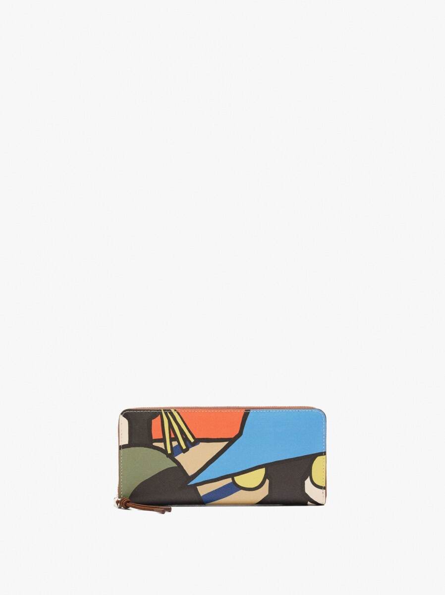 Cartera Estampada Con Textura - multicolor 