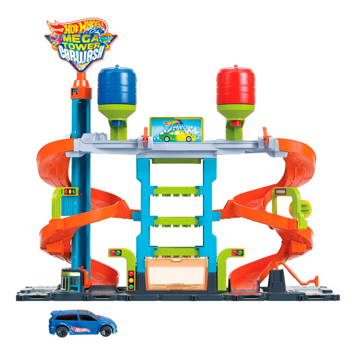 Pista Hot Wheels City Mega Torre De Lavado Autitos 