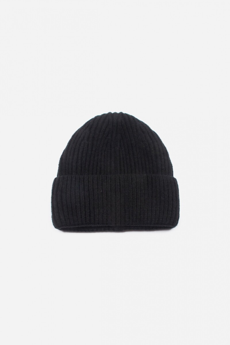 Gorro ribbed negro