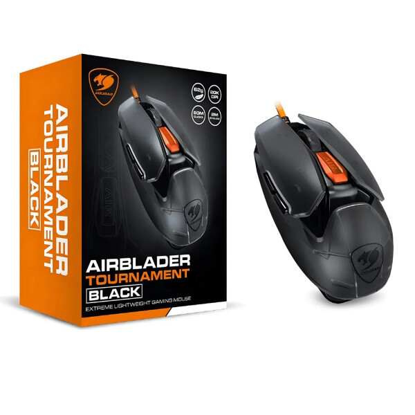 Mouse Gamer Cougar Airblader Tournament Usb 20000 Dpi MOUSE COUGAR AIRBLADER TOURNAMENT BK