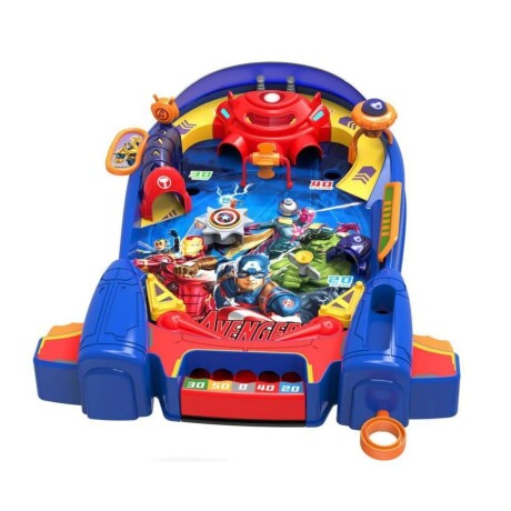 Pinball Electrónico Marvel Avengers Juego De Mesa Portátil AZUL-ROJO