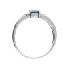 Anillo Noemi en oro blanco 18k con brillantes y zafiro Anillo Noemi en oro blanco 18k con brillantes y zafiro