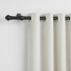 Barrote cortina de metal 1,5 m + 2 Soportes NEGRO