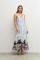 Maxi vestido estampado multicolor