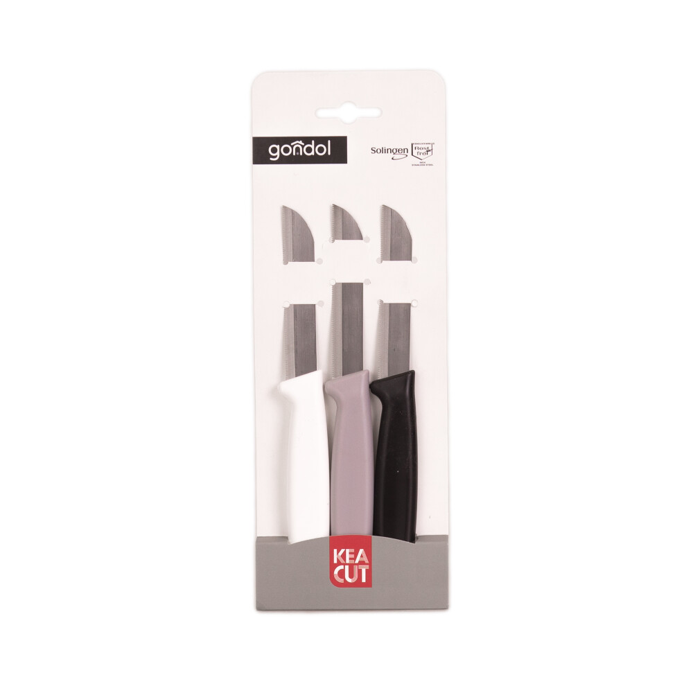 SET 3 CUCHILLO PLASTICO MULTICOLOR MULTIUSO