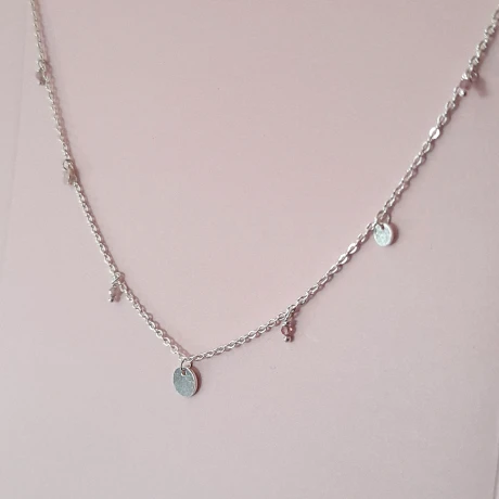 Collar MAUI en Plata 925 con turmalina rosa