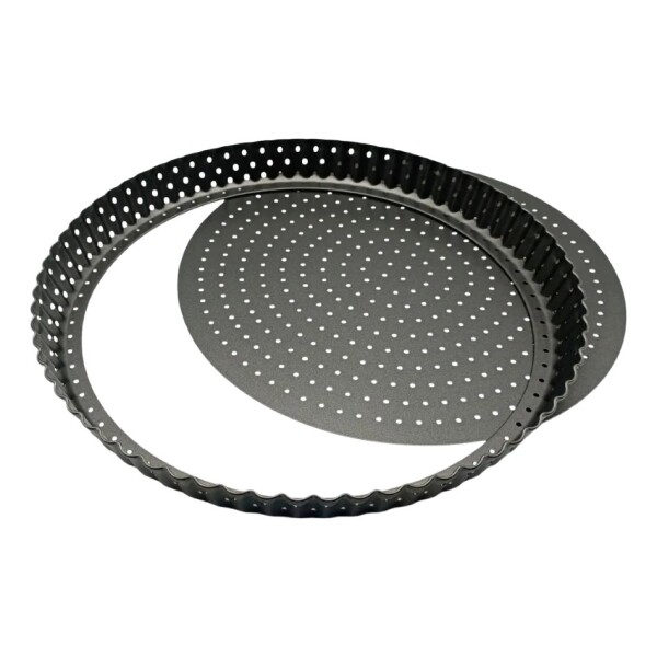 TARTERA PERFORADA ACERO CARBONO FONDO REMOVIBLE 24 cms TARTERA PERFORADA ACERO CARBONO FONDO REMOVIBLE 24 cms