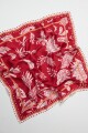 Pañuelo estampado botanico rojo