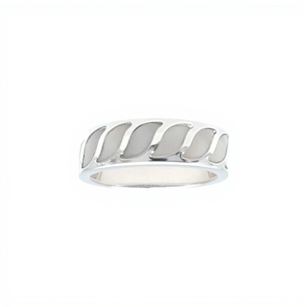 Anillo Hojas-Plata 925-Con Nacar-AN4586 conpiedra
