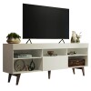 Rack para TV Lumax hasta 75" Lille 180 cm 1 Puerta Blanco 5 estantes Rack para TV Lumax hasta 75" Lille 180 cm 1 Puerta Blanco 5 estantes