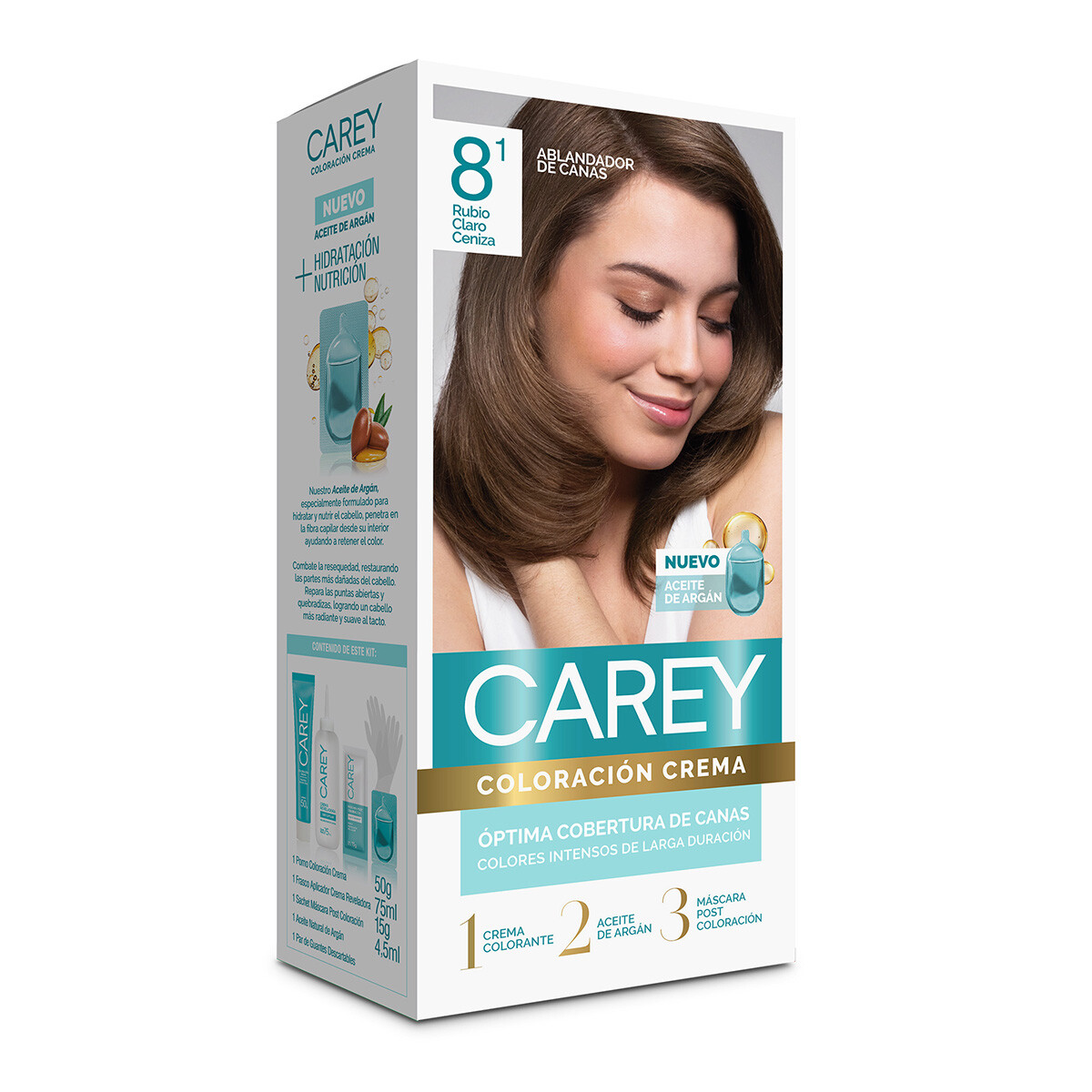 CAREY TINTURA KIT N.8.1 RUBIO C.CENIZA C 