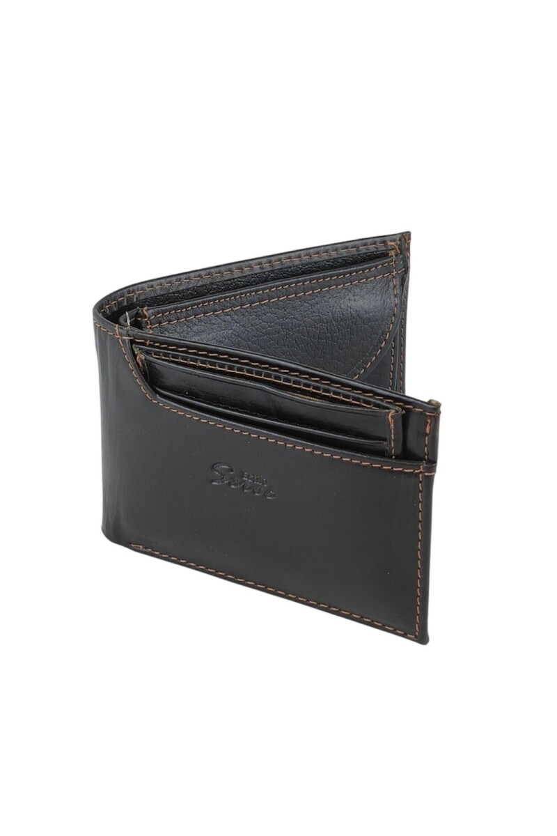 Billetera grande con tarjetero extraible Negro