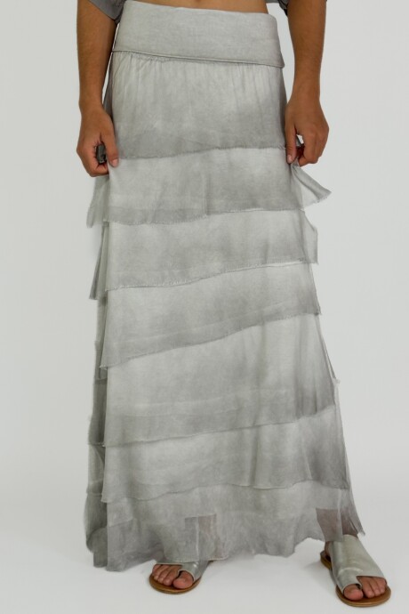 POLLERA GIULIANA Gris Claro