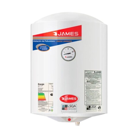 TERMOTANQUE JAMES 40L ACERO Blanco