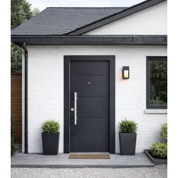 PUERTA SEMI BLINDADA 2.05 X 90 NEGRA 35 K CON BARRAL - DERECHA PUERTA SEMI BLINDADA 2.05 X 90 NEGRA 35 K CON BARRAL - DERECHA