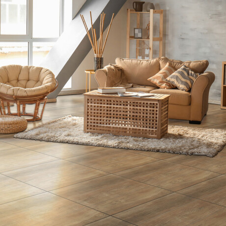 CERAMICA PISO TABLON MADERA MARRON SATINADO 56X56 PIEZA GAMAS DE MARRON