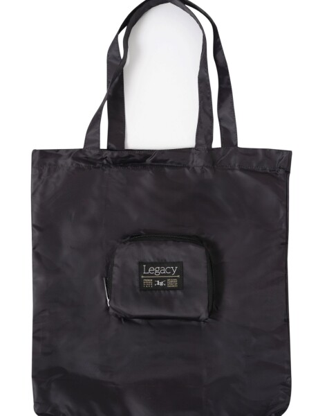 BOLSA PLEGABLE ESTAMPADA Negro