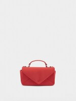 Bolso Bandolera Acolchado Textura Suave rojo